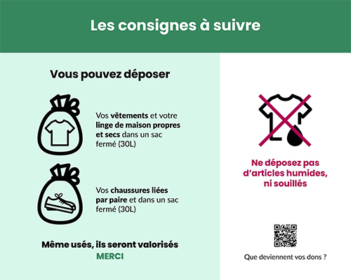 Consignes tri textile